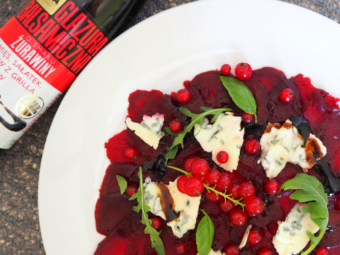 Carpaccio z buraczka z glazurą balsamiczną